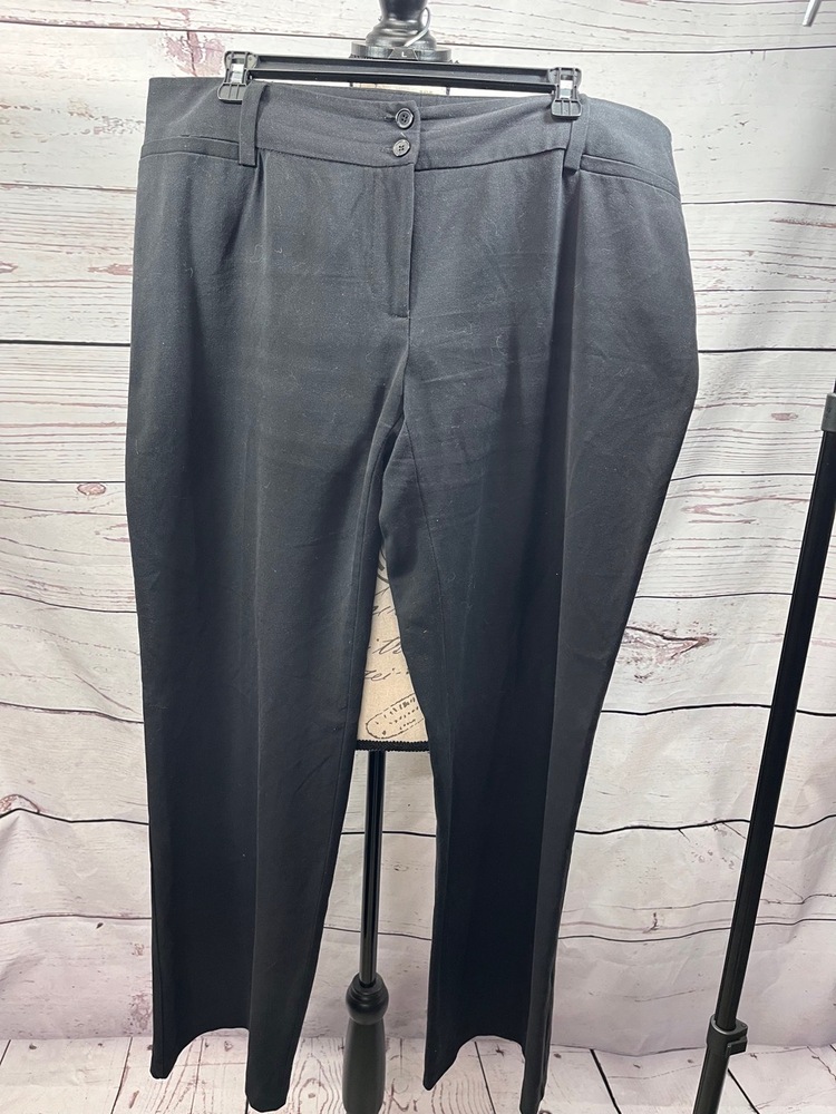 AGB Black Slacks Size 16 65%‎ Polyester 33% Rayon 4% Spandex Women